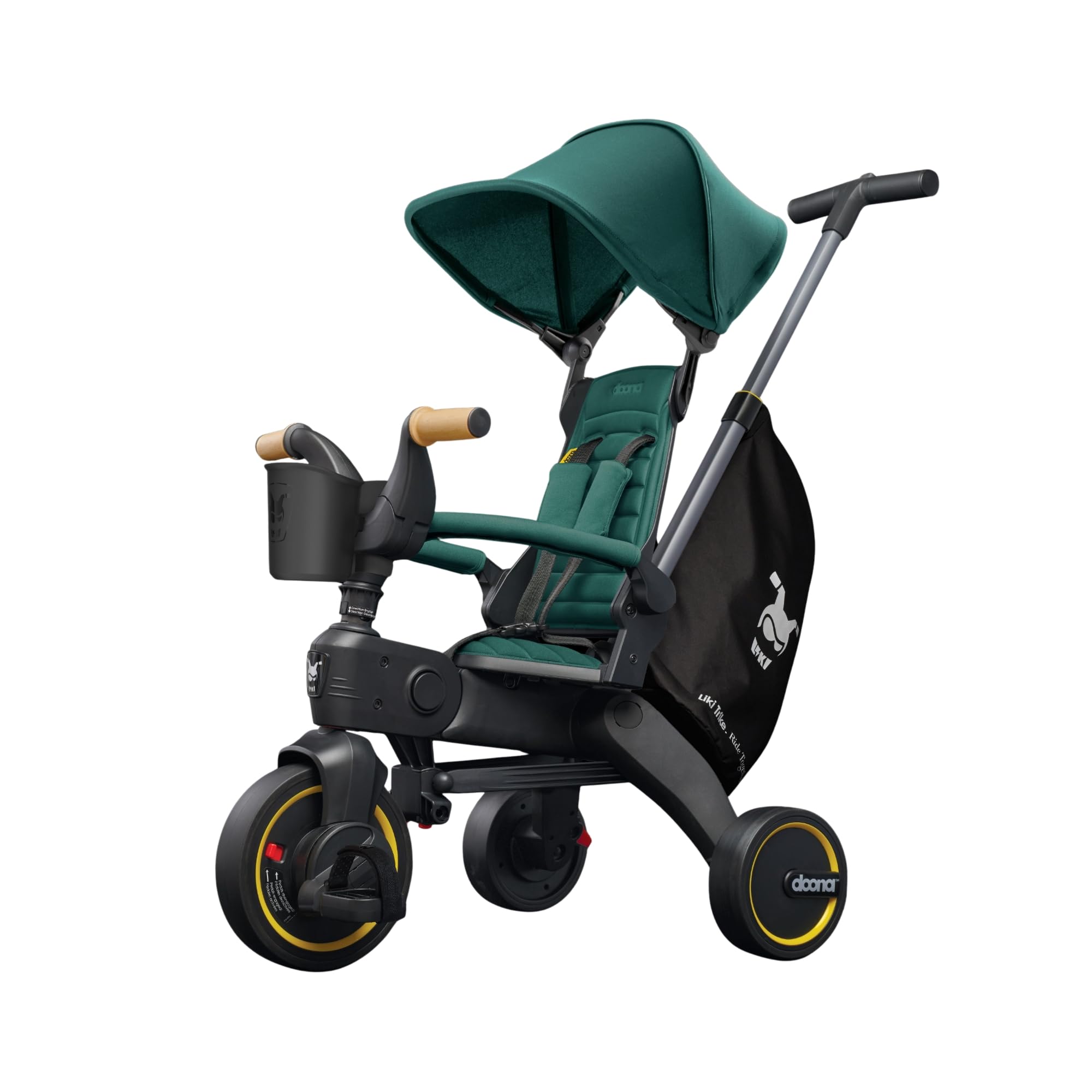Doona Liki Trike S3, Desert Green - 5-in-1 Compact, Foldable Tricycle - Suitable for Toddlers 10 to 36 Months