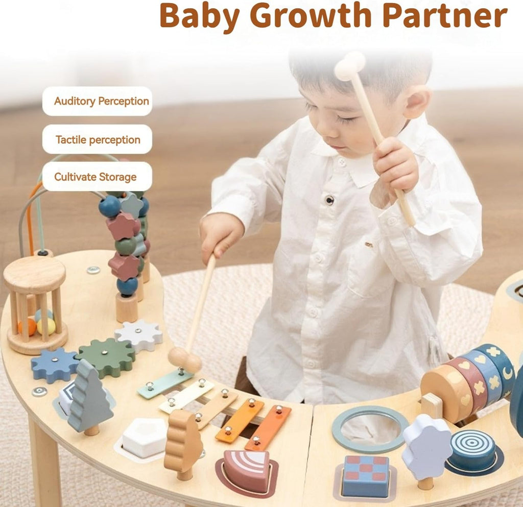 Montessori Activity Table for 1-3 Year Old | Large Size Busy Board & Sensory Toys | Learning Activity Table for Baby for 1 Year Old Boy or Girl