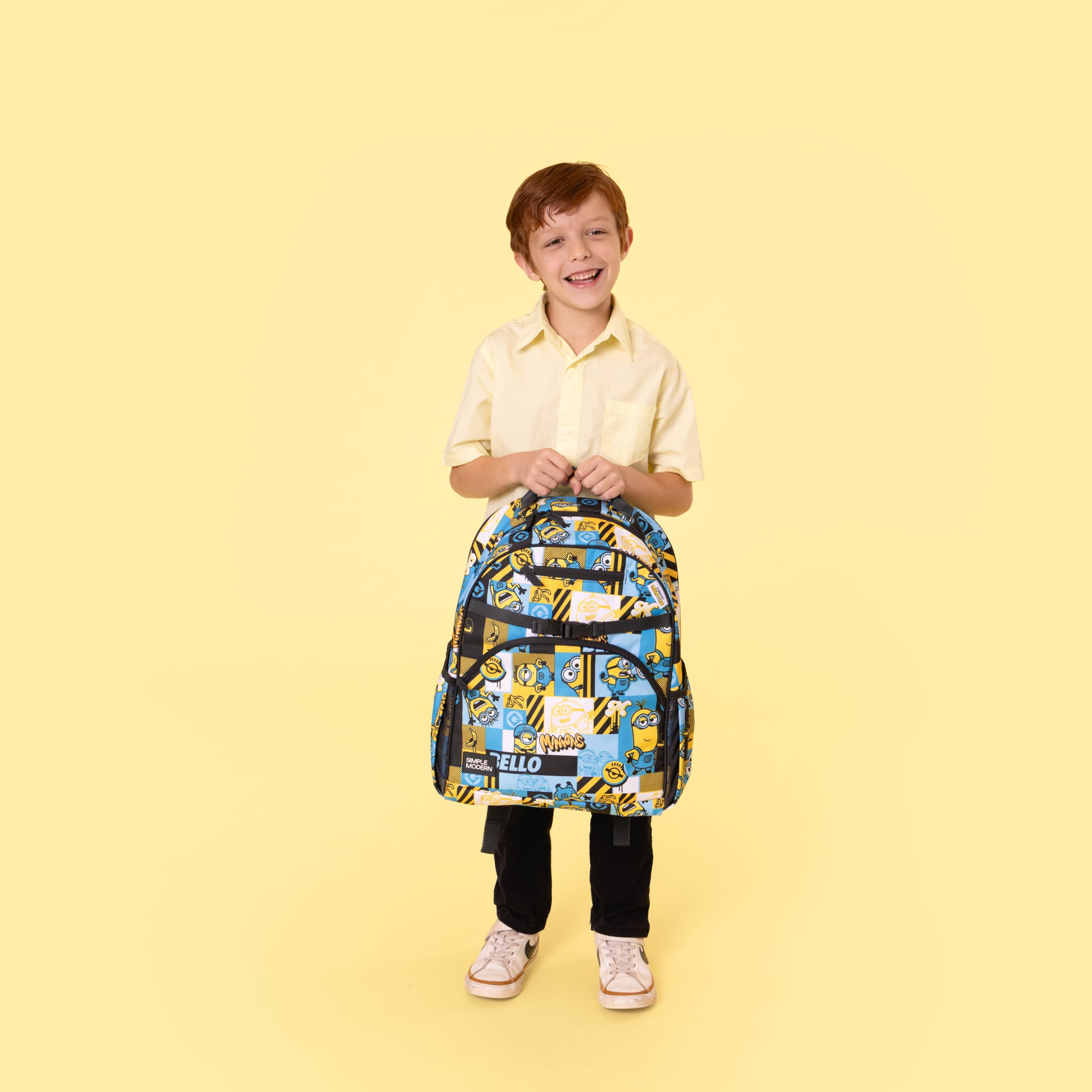 Simple Modern Medium Disney Pixar Toddler Backpack for School Girls and Boys | Kindergarten Elementary Kids Backpack | Fletcher Collection | Kids - 15" tall | Pixar Mashup on Blue