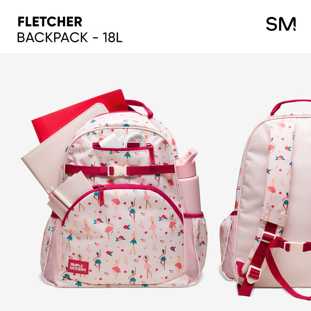 Simple Modern Medium Disney Pixar Toddler Backpack for School Girls and Boys | Kindergarten Elementary Kids Backpack | Fletcher Collection | Kids - 15" tall | Pixar Mashup on Blue