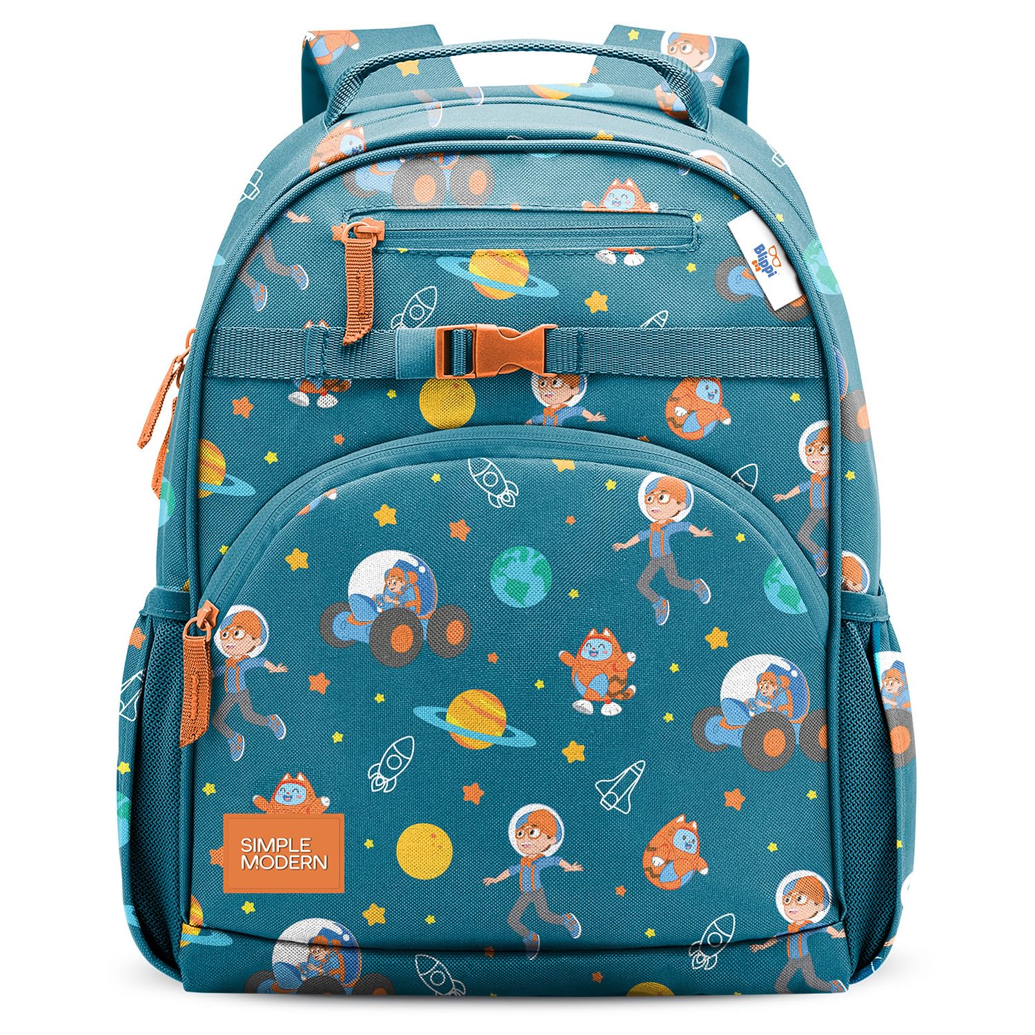 Simple Modern Medium Disney Pixar Toddler Backpack for School Girls and Boys | Kindergarten Elementary Kids Backpack | Fletcher Collection | Kids - 15" tall | Pixar Mashup on Blue