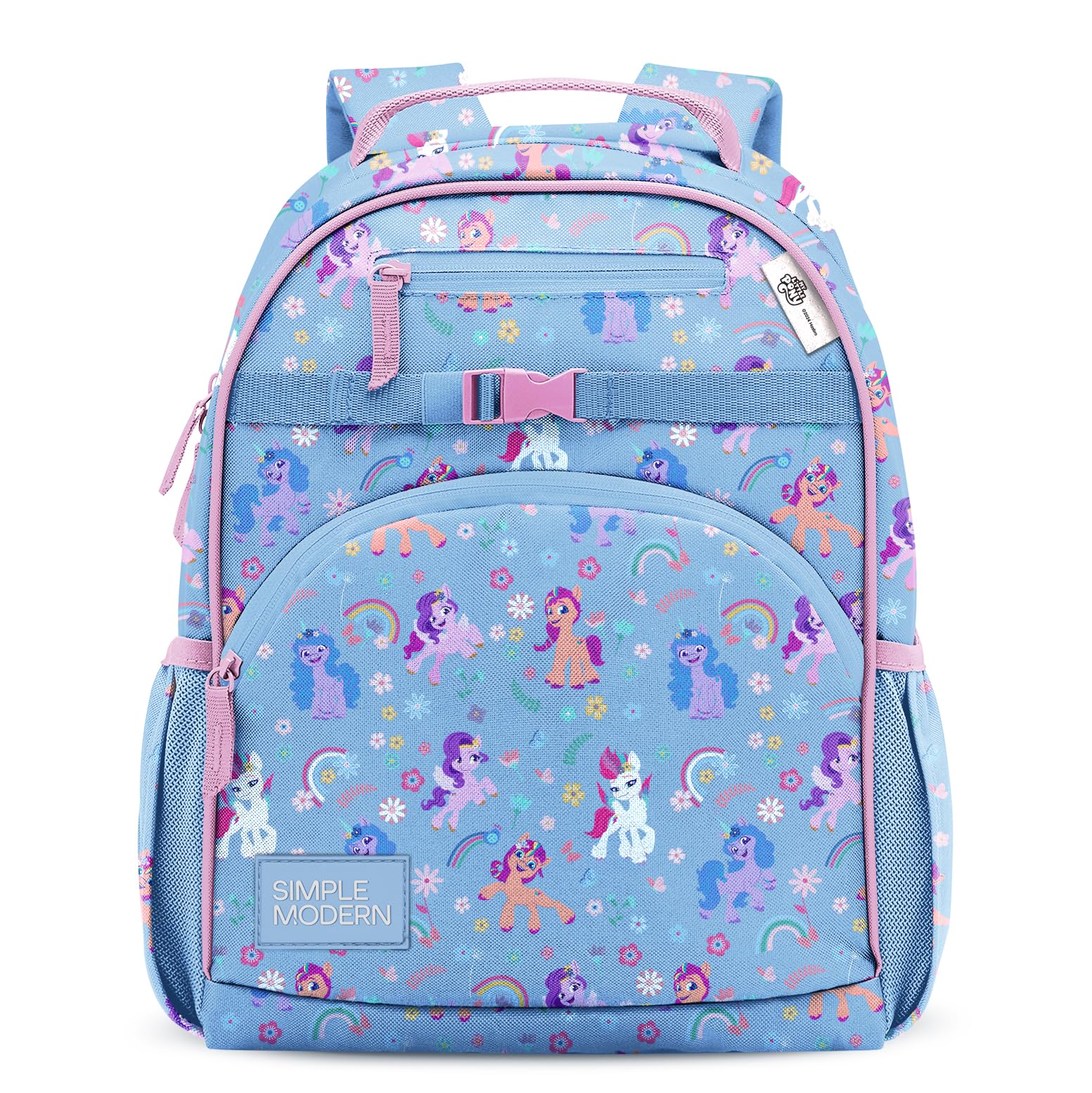Simple Modern Medium Disney Pixar Toddler Backpack for School Girls and Boys | Kindergarten Elementary Kids Backpack | Fletcher Collection | Kids - 15" tall | Pixar Mashup on Blue