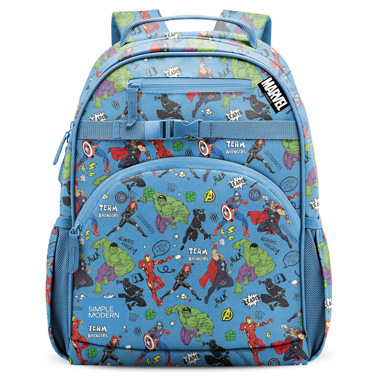Simple Modern Medium Disney Pixar Toddler Backpack for School Girls and Boys | Kindergarten Elementary Kids Backpack | Fletcher Collection | Kids - 15" tall | Pixar Mashup on Blue