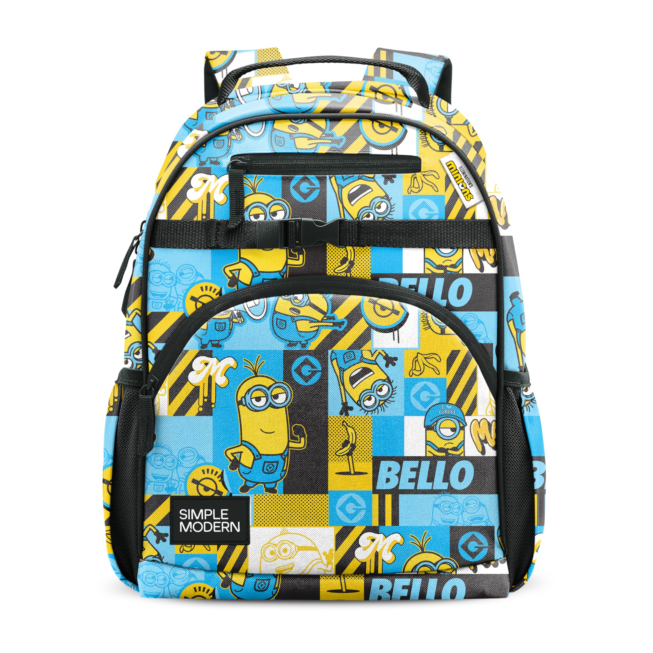 Simple Modern Medium Disney Pixar Toddler Backpack for School Girls and Boys | Kindergarten Elementary Kids Backpack | Fletcher Collection | Kids - 15" tall | Pixar Mashup on Blue