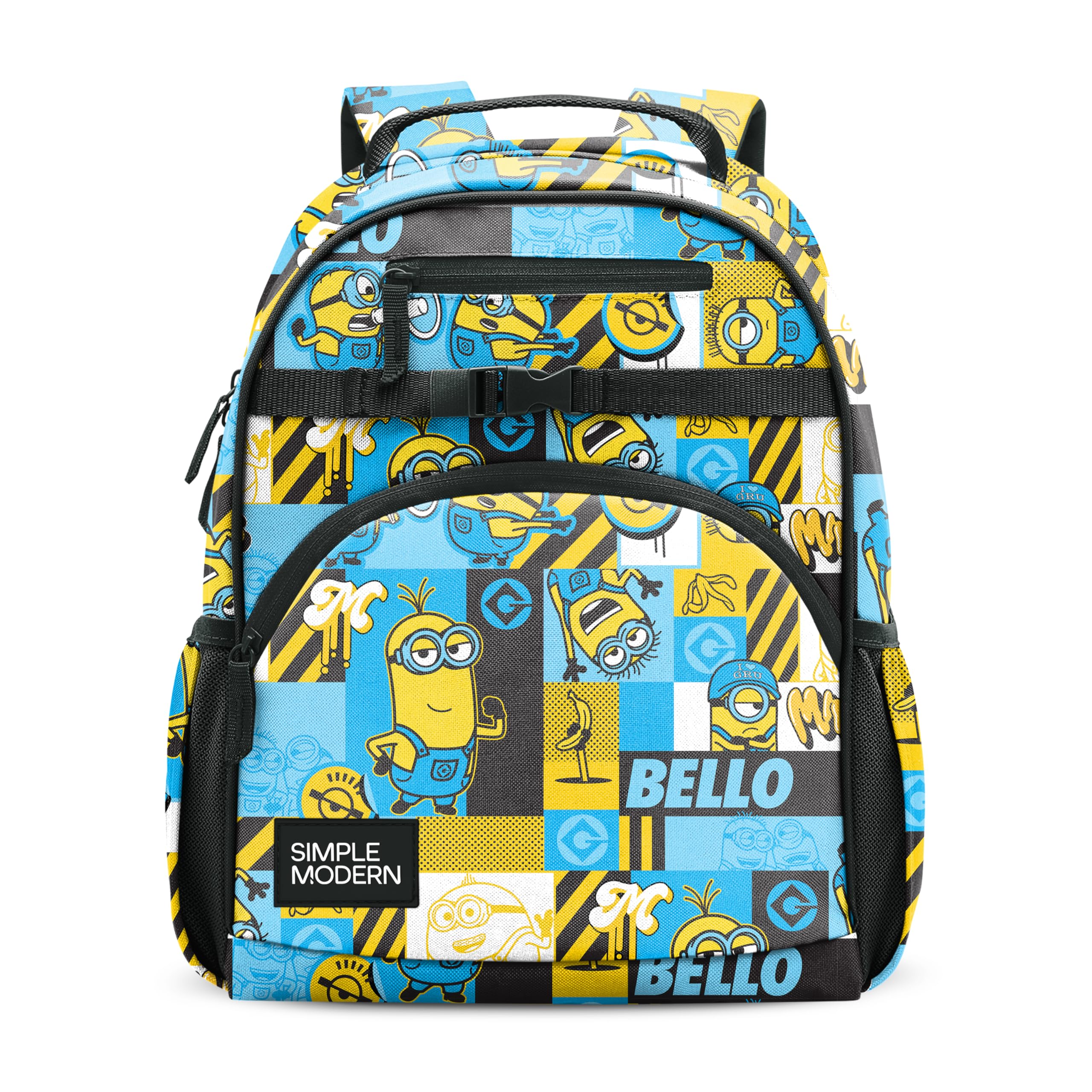 Simple Modern Medium Disney Pixar Toddler Backpack for School Girls and Boys | Kindergarten Elementary Kids Backpack | Fletcher Collection | Kids - 15" tall | Pixar Mashup on Blue