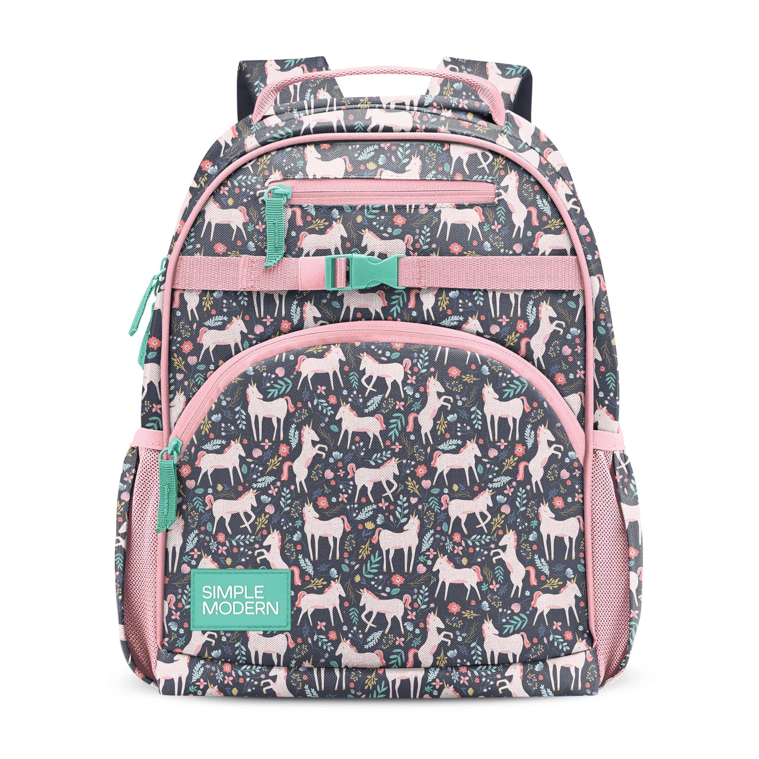 Simple Modern Medium Disney Pixar Toddler Backpack for School Girls and Boys | Kindergarten Elementary Kids Backpack | Fletcher Collection | Kids - 15" tall | Pixar Mashup on Blue