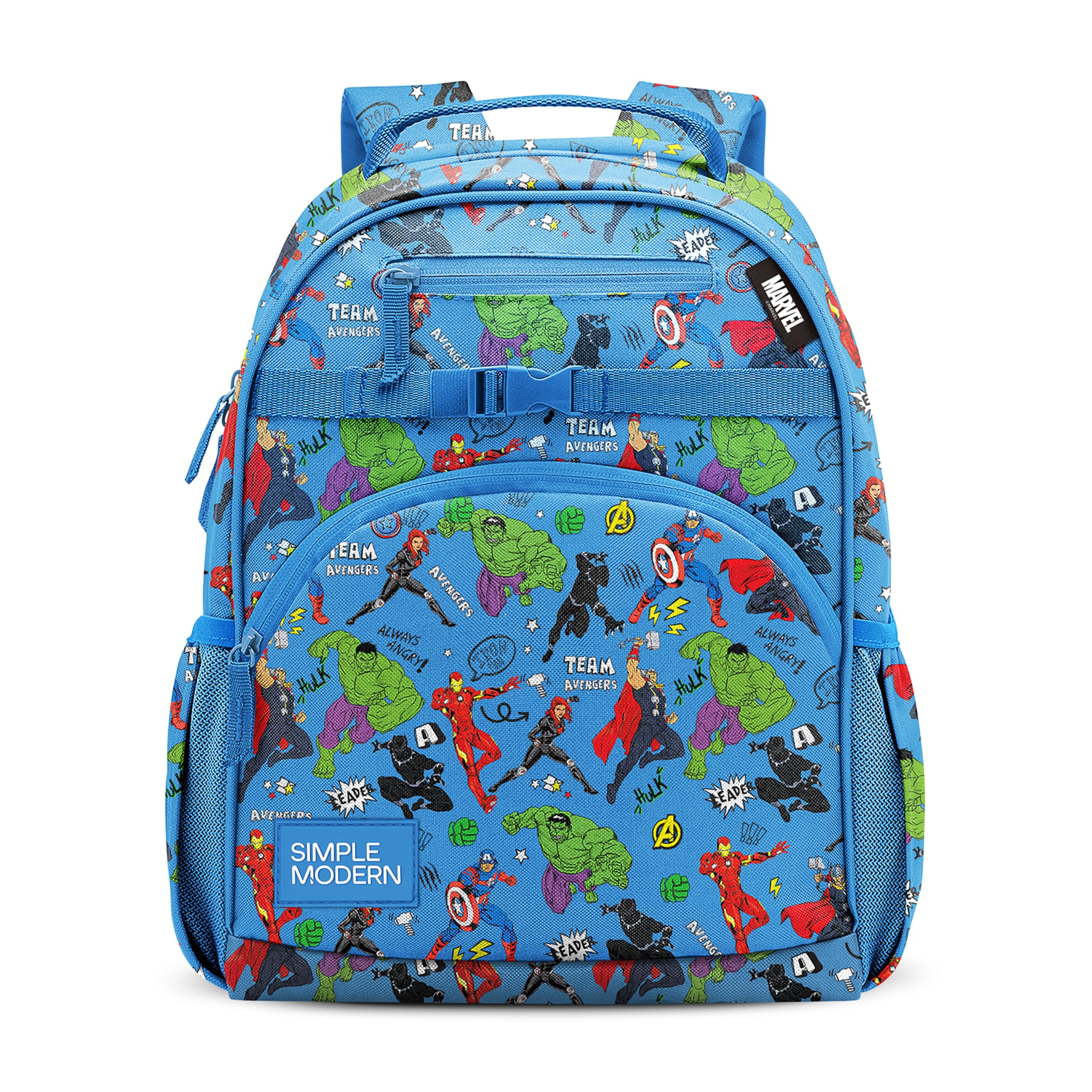 Simple Modern Medium Disney Pixar Toddler Backpack for School Girls and Boys | Kindergarten Elementary Kids Backpack | Fletcher Collection | Kids - 15" tall | Pixar Mashup on Blue