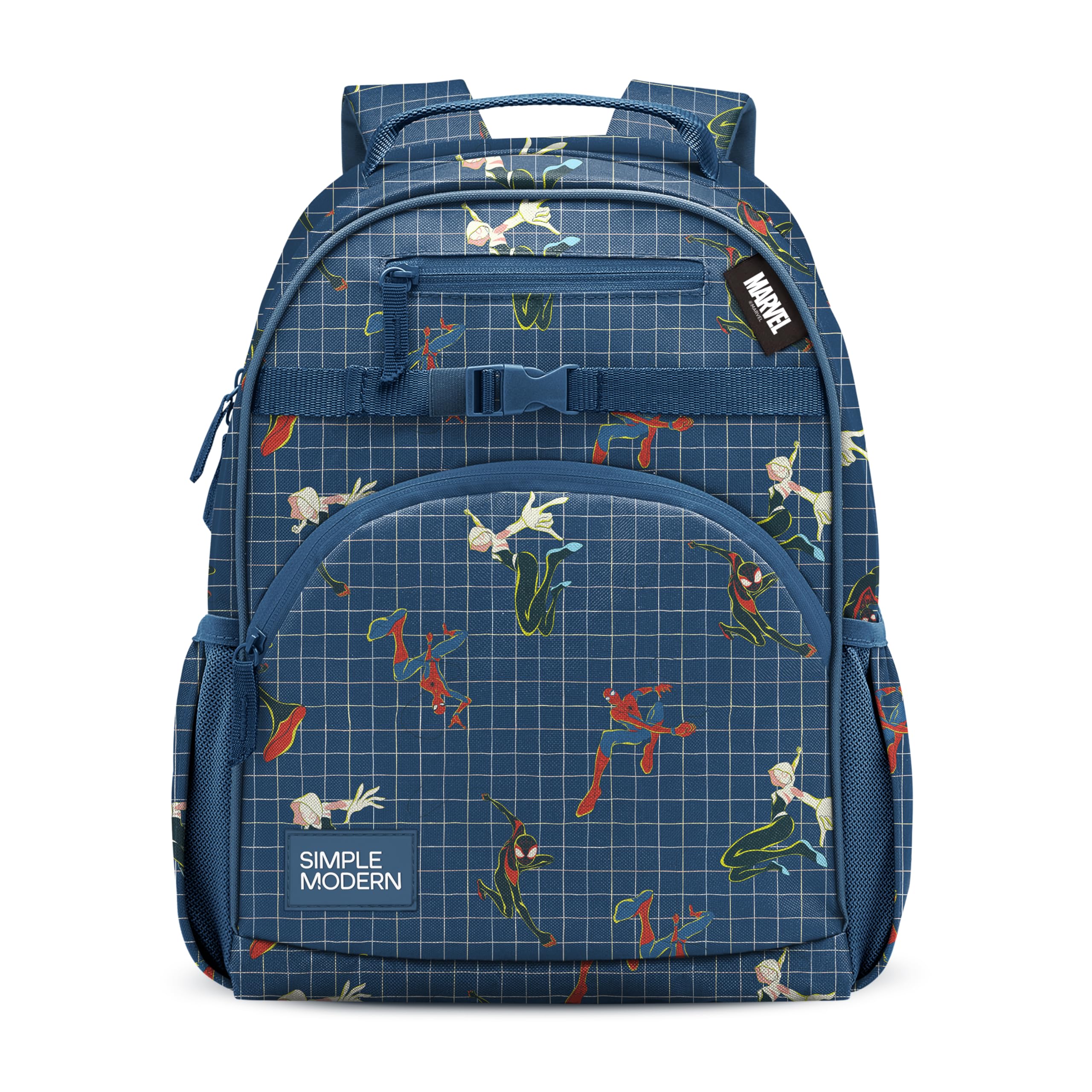 Simple Modern Medium Disney Pixar Toddler Backpack for School Girls and Boys | Kindergarten Elementary Kids Backpack | Fletcher Collection | Kids - 15" tall | Pixar Mashup on Blue