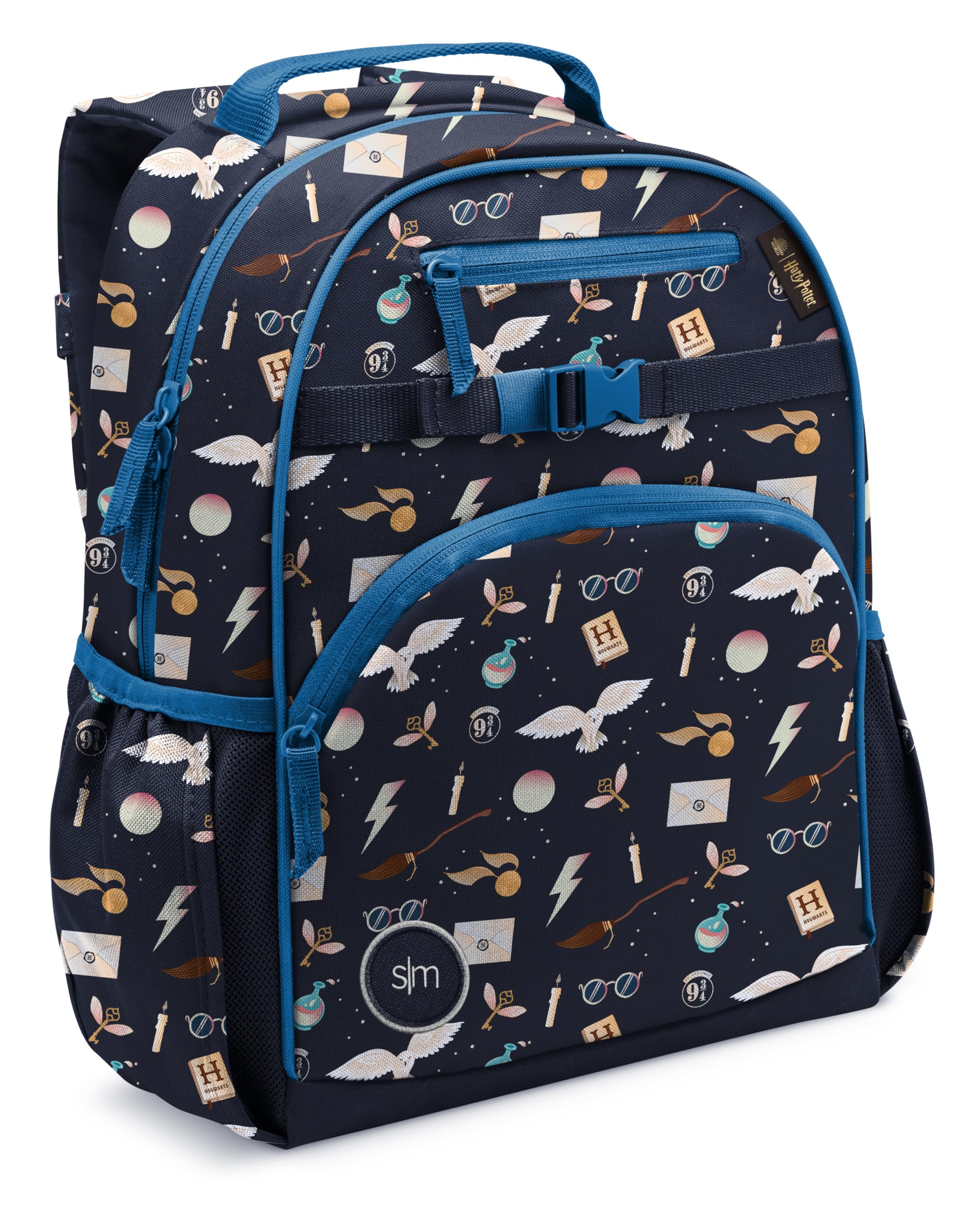 Simple Modern Medium Disney Pixar Toddler Backpack for School Girls and Boys | Kindergarten Elementary Kids Backpack | Fletcher Collection | Kids - 15" tall | Pixar Mashup on Blue